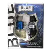 Мъжки комплект Lucky парфюм 100мл + 100мл дезодорант  Blue chance