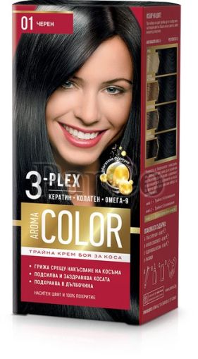 Боя за коса Aroma color 01 Черен  
