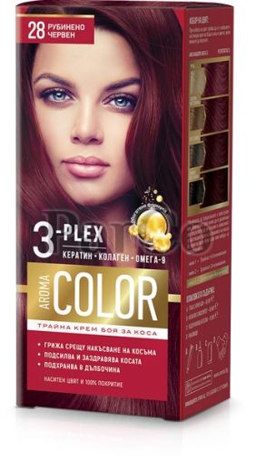 Боя за коса Aroma color 28 Рубинено червен  