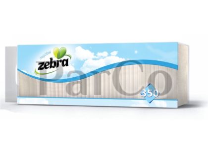 Салфетки Zebra 33-33 350бр бели  