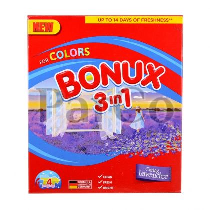 Прах за пране Bonux 400г кутийка Color lavender