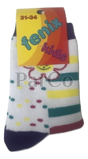 Детски термо чорапи Fenix шарени с цвете