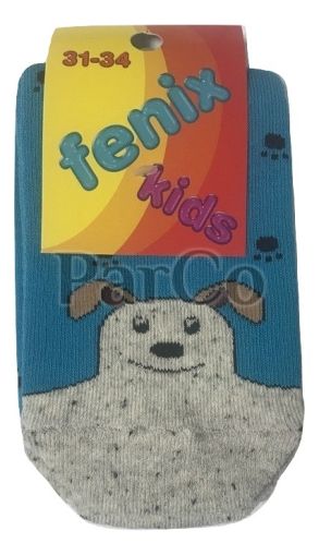 Детски термо чорапи Fenix сини с кученце