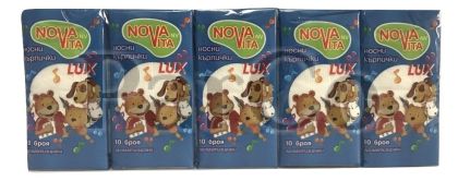 Носни кърпи Nova vita сини 10 броя 3пл 10 пакетчета