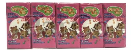 Носни кърпи Nova vita розови 10 броя 3пл 10 пакетчета