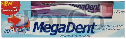 Паста за зъби Mega Dent 125мл четка anti caries
