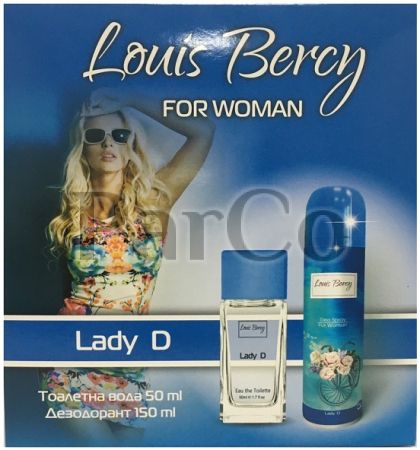 Дамски комплект Louis Bercy ЕДТ 50 мл + дезодорант 150 мл Lady D