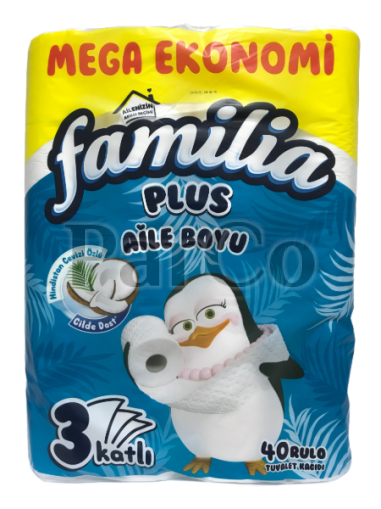 Тоалетна хартия Familia Mega 40 броя синя