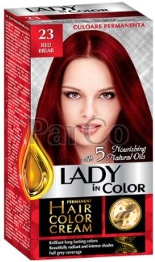 Боя за коса Lady color 23 червена шипка 