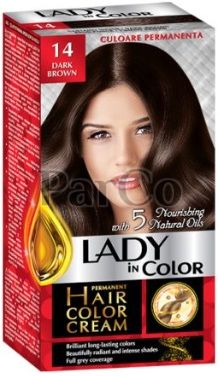 Боя за коса Lady color 14 тъмно кафяв 