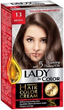 Боя за коса Lady color 13 кафяв 