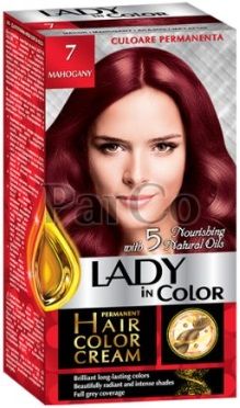 Боя за коса Lady color 7 махагон 