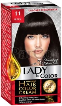 Боя за коса Lady color 11 черен  