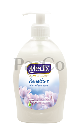 Течен сапун помпа Medix 400мл Sensitive 