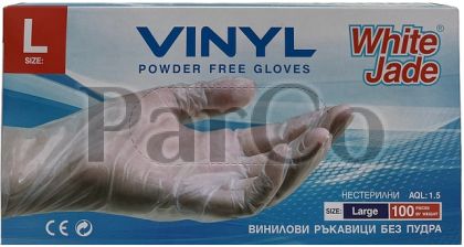 Ръкавици Sunny Vinyl без пудра 100 броя в кутия размер L