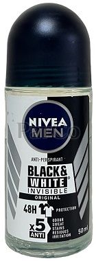 Ролка Nivea men 50мл Invisible black white fresh