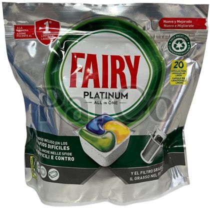 Таблетки за съдомиялна Fairy 20 броя ALL in 1 Platinum
