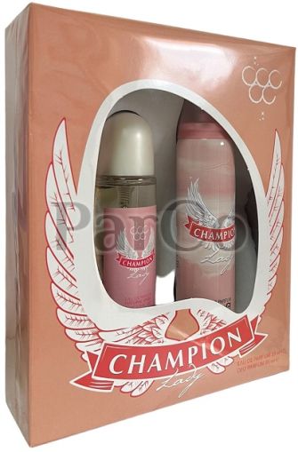 Дамски комплект Lucky парфюм 35мл + 85мл дезодорант Champion lady