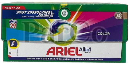 Капсули за пране Ariel ALLin1 кутия 29 броя х 20г color