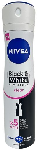 Дезодорант Nivea дамски 150мл invisible black and white clear