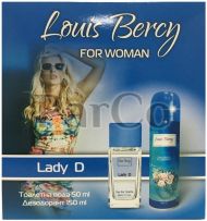 Дамски комплект Louis Bercy ЕДТ 50 мл + дезодорант 150 мл Lady D