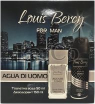 Мъжки комплект Louis Bercy ЕДТ 50 мл + дезодорант 150 мл Agua Di Uomo
